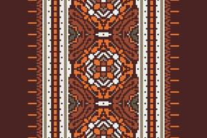 Patchwork pattern Seamless Scandinavian pattern Motif embroidery, Pixel Ikat embroidery Design for Print border embroidery ancient egypt vector