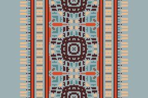 Tie dye Pattern Seamless Bandana print silk Motif embroidery, Pixel Ikat embroidery Design for Print scandinavian pattern saree ethnic nativity gypsy pattern vector