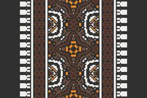 Tie dye Pattern Seamless Australian aboriginal pattern Motif embroidery, Pixel Ikat embroidery Design for Print Texture fabric saree sari carpet. kurta patola saree vector