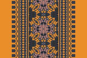 Tie dye Pattern Seamless Mughal architecture Motif embroidery, Pixel Ikat embroidery Design for Print endless arabesque cloth dupatta shawl bandana print silk kurta men vector