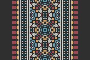 Tie dye Pattern Seamless Scandinavian pattern Motif embroidery, Pixel Ikat embroidery Design for Print tie dyeing pillowcase sambal puri kurti mughal architecture vector