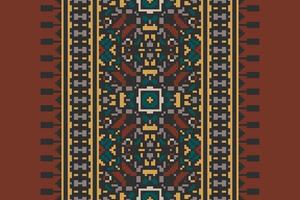 Tie dye Pattern Seamless Scandinavian pattern Motif embroidery, Pixel Ikat embroidery Design for Print border embroidery ancient egypt vector