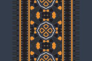 Tie dye Pattern Seamless Mughal architecture Motif embroidery, Pixel Ikat embroidery Design for Print Texture fabric saree sari carpet. kurta patola saree vector