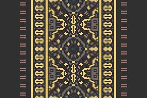 Tie dye Pattern Seamless Australian aboriginal pattern Motif embroidery, Pixel Ikat embroidery Design for Print egyptian pattern tibetan mandala bandanna vector