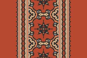 Tie dye Pattern Seamless Mughal architecture Motif embroidery, Pixel Ikat embroidery Design for Print egyptian pattern tibetan mandala bandanna vector