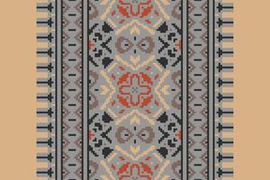 Tie dye Pattern Seamless Mughal architecture Motif embroidery, Pixel Ikat embroidery Design for Print scandinavian pattern saree ethnic nativity gypsy pattern vector