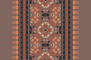 Tie dye Pattern Seamless Mughal architecture Motif embroidery, Pixel Ikat embroidery Design for Print border embroidery ancient egypt vector