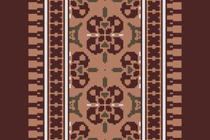 Tie dye Pattern Seamless Mughal architecture Motif embroidery, Pixel Ikat embroidery Design for Print pattern vintage flower folk navajo patchwork pattern vector