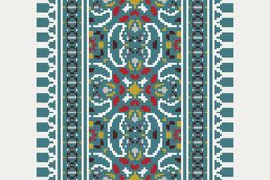 Baroque pattern Seamless Native American, Motif embroidery, Pixel Ikat embroidery Design for Print tie dyeing pillowcase sambal puri kurti mughal architecture vector