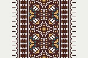 Baroque pattern Seamless Native American, Motif embroidery, Pixel Ikat embroidery Design for Print indigenous art aboriginal art pattern floral kurti mughal border vector