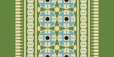 Motif folklore pattern Seamless Bandana print silk Motif embroidery, Pixel Ikat embroidery Design for Print jacquard slavic pattern folklore pattern kente arabesque vector