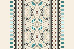 Baroque pattern Seamless Bandana print silk Motif embroidery, Pixel Ikat embroidery Design for Print kurta pattern mughal motifs tapestry pattern floral repeat vector