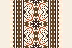 Baroque pattern Seamless Native American, Motif embroidery, Pixel Ikat embroidery Design for Print scandinavian pattern saree ethnic nativity gypsy pattern vector