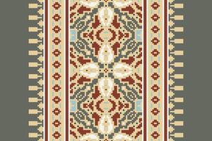 Baroque pattern Seamless Australian aboriginal pattern Motif embroidery, Pixel Ikat embroidery Design for Print indigenous art aboriginal art pattern floral kurti mughal border vector