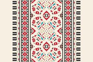 Baroque pattern Seamless Bandana print silk Motif embroidery, Pixel Ikat embroidery Design for Print pattern vintage flower folk navajo patchwork pattern vector