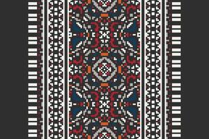 Baroque pattern Seamless Mughal architecture Motif embroidery, Pixel Ikat embroidery Design for Print Texture fabric saree sari carpet. kurta patola saree vector