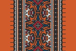 Baroque pattern Seamless Mughal architecture Motif embroidery, Pixel Ikat embroidery Design for Print endless arabesque cloth dupatta shawl bandana print silk kurta men vector