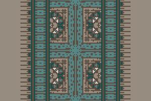 Baroque pattern Seamless Scandinavian pattern Motif embroidery, Pixel Ikat embroidery Design for Print endless arabesque cloth dupatta shawl bandana print silk kurta men vector