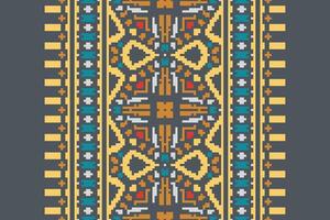 Baroque pattern Seamless Mughal architecture Motif embroidery, Pixel Ikat embroidery Design for Print jacquard slavic pattern folklore pattern kente arabesque vector
