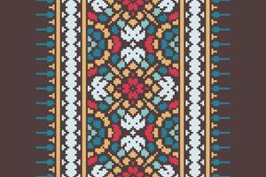 Baroque pattern Seamless Scandinavian pattern Motif embroidery, Pixel Ikat embroidery Design for Print egyptian pattern tibetan mandala bandanna vector