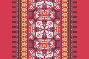 Baroque pattern Seamless Scandinavian pattern Motif embroidery, Pixel Ikat embroidery Design for Print pattern vintage flower folk navajo patchwork pattern vector