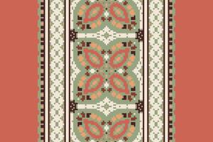 Dupatta pattern Seamless Native American, Motif embroidery, Pixel Ikat embroidery Design for Print scarf hijab pattern kerchief Pixel Ikat Silk kurti model mughal patterns vector