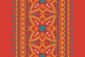 Baroque pattern Seamless Mughal architecture Motif embroidery, Pixel Ikat embroidery Design for Print egyptian pattern tibetan mandala bandanna vector
