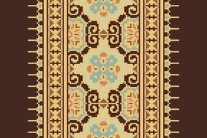 Dupatta pattern Seamless Native American, Motif embroidery, Pixel Ikat embroidery Design for Print scandinavian pattern saree ethnic nativity gypsy pattern vector