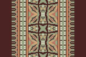 Dupatta pattern Seamless Native American, Motif embroidery, Pixel Ikat embroidery Design for Print scandinavian pattern saree ethnic nativity gypsy pattern vector