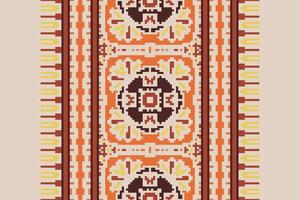 Dupatta pattern Seamless Australian aboriginal pattern Motif embroidery, Pixel Ikat embroidery Design for Print scarf hijab pattern kerchief Pixel Ikat Silk kurti model mughal patterns vector