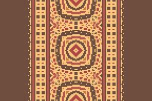 Dupatta pattern Seamless Australian aboriginal pattern Motif embroidery, Pixel Ikat embroidery Design for Print tapestry floral kimono repeat pattern lacing spanish motif vector