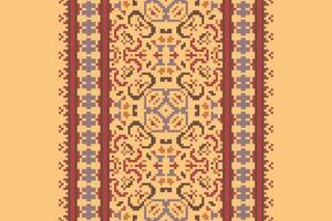 Dupatta pattern Seamless Australian aboriginal pattern Motif embroidery, Pixel Ikat embroidery Design for Print tie dyeing pillowcase sambal puri kurti mughal architecture vector