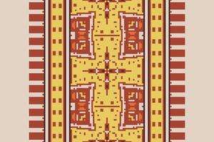 Dupatta pattern Seamless Australian aboriginal pattern Motif embroidery, Pixel Ikat embroidery Design for Print endless arabesque cloth dupatta shawl bandana print silk kurta men vector