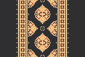 Dupatta pattern Seamless Australian aboriginal pattern Motif embroidery, Pixel Ikat embroidery Design for Print scandinavian pattern saree ethnic nativity gypsy pattern vector