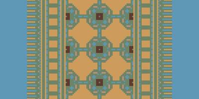 Navajo pattern Seamless Mughal architecture Motif embroidery, Pixel Ikat embroidery Design for Print scarf hijab pattern kerchief Pixel Ikat Silk kurti model mughal patterns vector