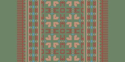 Navajo pattern Seamless Mughal architecture Motif embroidery, Pixel Ikat embroidery Design for Print vyshyvanka placemat quilt sarong sarong beach kurtis Indian motifs vector