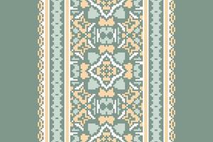 Dupatta pattern Seamless Mughal architecture Motif embroidery, Pixel Ikat embroidery Design for Print scandinavian pattern saree ethnic nativity gypsy pattern vector