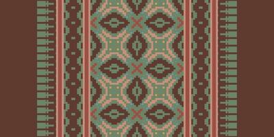 Navajo pattern Seamless Mughal architecture Motif embroidery, Pixel Ikat embroidery Design for Print indigenous art aboriginal art pattern floral kurti mughal border vector