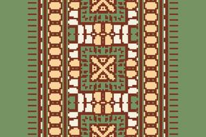 Dupatta pattern Seamless Mughal architecture Motif embroidery, Pixel Ikat embroidery Design for Print border embroidery ancient egypt vector