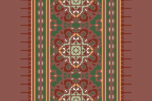 Dupatta pattern Seamless Scandinavian pattern Motif embroidery, Pixel Ikat embroidery Design for Print egyptian hieroglyphs tibetan geo pattern vector