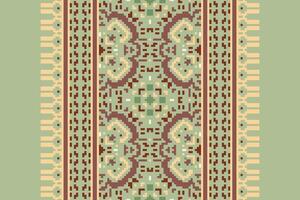 Dupatta pattern Seamless Scandinavian pattern Motif embroidery, Pixel Ikat embroidery Design for Print scarf hijab pattern kerchief Pixel Ikat Silk kurti model mughal patterns vector