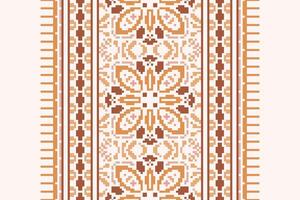 Dupatta pattern Seamless Scandinavian pattern Motif embroidery, Pixel Ikat embroidery Design for Print pattern vintage flower folk navajo patchwork pattern vector