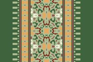 Ancient patterns Seamless Native American, Motif embroidery, Pixel Ikat embroidery Design for Print Texture fabric saree sari carpet. kurta patola saree vector
