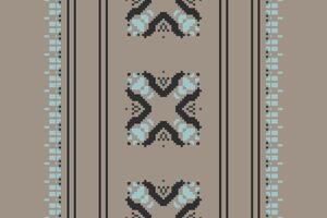 Ancient patterns Seamless Bandana print silk Motif embroidery, Pixel Ikat embroidery Design for Print Texture fabric saree sari carpet. kurta patola saree vector
