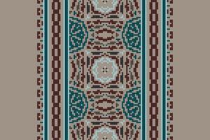 Ancient patterns Seamless Native American, Motif embroidery, Pixel Ikat embroidery Design for Print scandinavian pattern saree ethnic nativity gypsy pattern vector