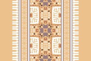 Ancient patterns Seamless Bandana print silk Motif embroidery, Pixel Ikat embroidery Design for Print tapestry floral kimono repeat pattern lacing spanish motif vector