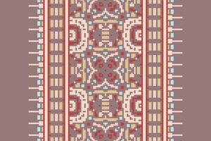 Ancient patterns Seamless Native American, Motif embroidery, Pixel Ikat embroidery Design for Print tapestry floral kimono repeat pattern lacing spanish motif vector