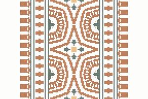 Ancient patterns Seamless Bandana print silk Motif embroidery, Pixel Ikat embroidery Design for Print indigenous art aboriginal art pattern floral kurti mughal border vector