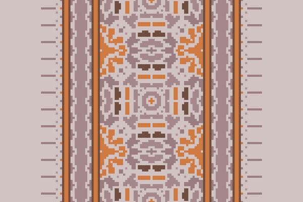 Ancient patterns Seamless Bandana print silk Motif embroidery, Pixel Ikat embroidery Design for Print pattern vintage flower folk navajo patchwork pattern
