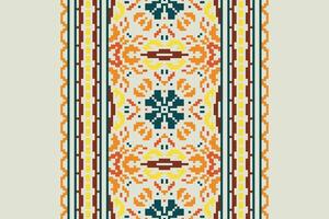 Ancient patterns Seamless Bandana print silk Motif embroidery, Pixel Ikat embroidery Design for Print jacquard slavic pattern folklore pattern kente arabesque vector
